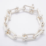 【6jhb0454-k】ティファニー ブレスレット ハードウェア/ラージリンク シルバー925【中古】メンズ レディース ユニセックス
