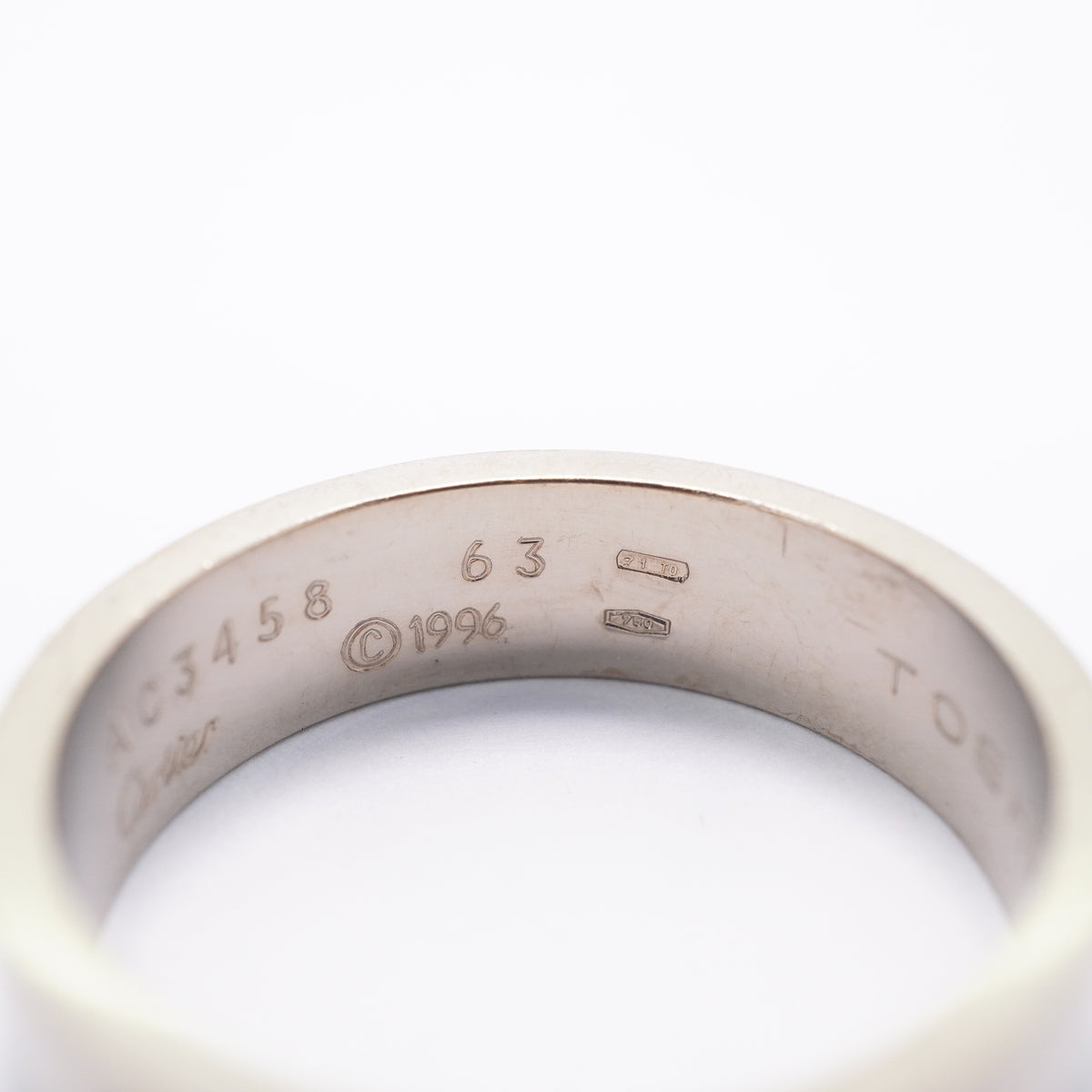 【6jhb0459】カルティエ リング ラブ K18WG ホワイトゴールド ＃63【中古】メンズ