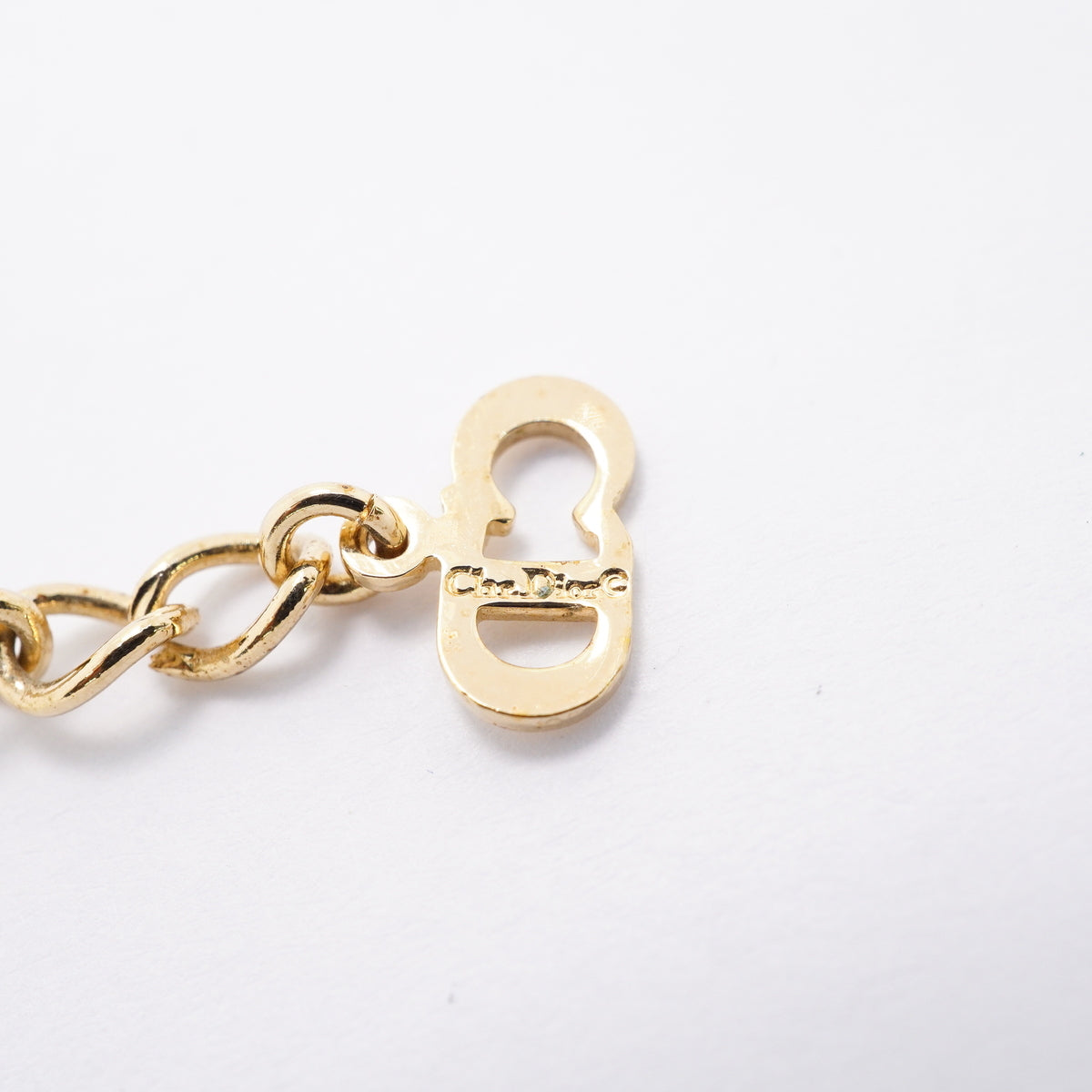 【6jhb0460】クリスチャンディオール ネックレス ディオールロゴ GPメッキ ゴールド【中古】レディース
