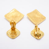 【6jhb0468】シャネル イヤリング ヴィンテージ ココマーク 菱形 GPメッキ ゴールド【中古】レディース