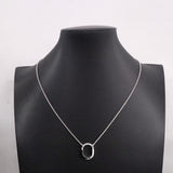 【6jhb0471】ティファニー ネックレス ロック/スモール ハーフダイヤ K18WG ホワイトゴールド ダイヤモンド【中古】レディース