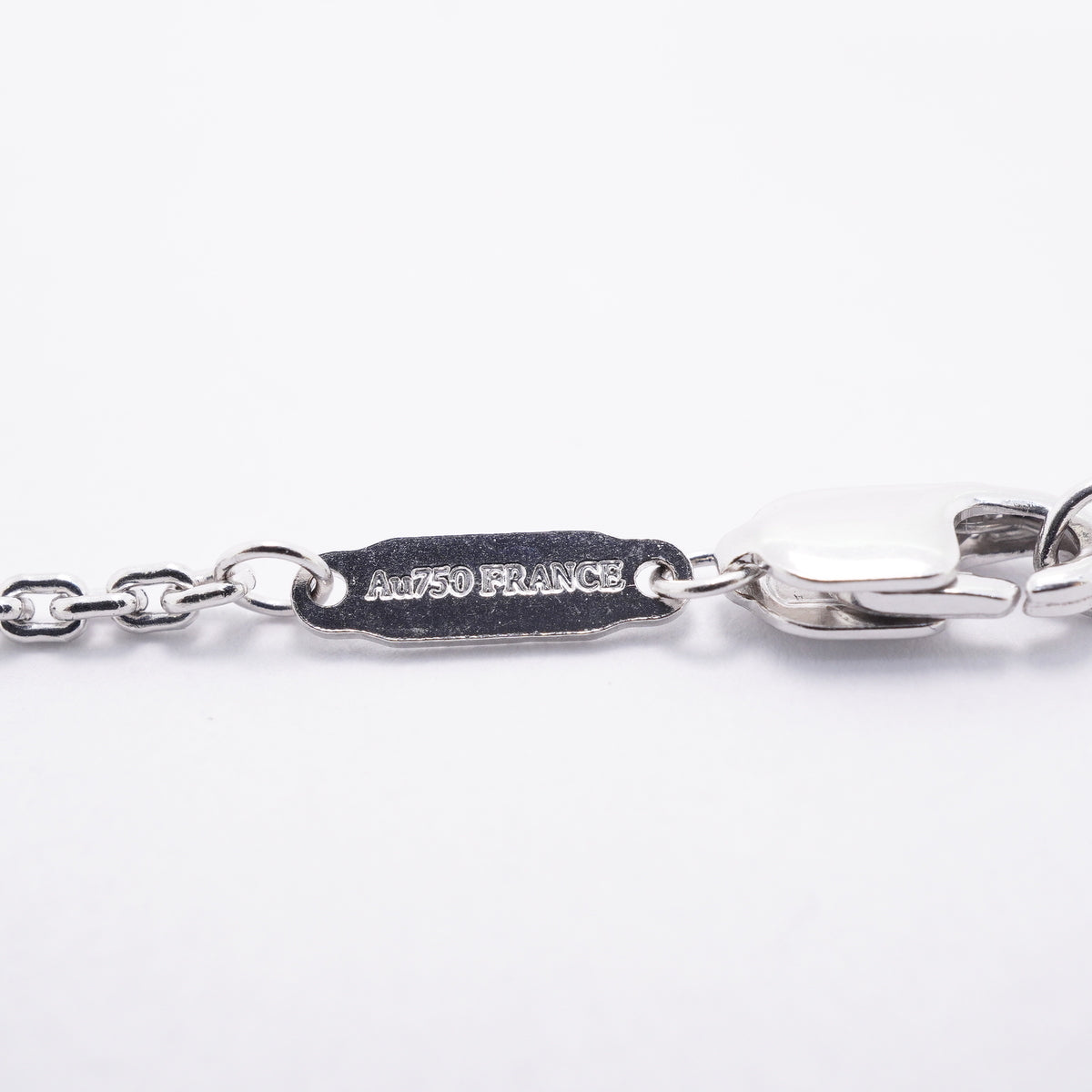 【6jhb0471】ティファニー ネックレス ロック/スモール ハーフダイヤ K18WG ホワイトゴールド ダイヤモンド【中古】レディース