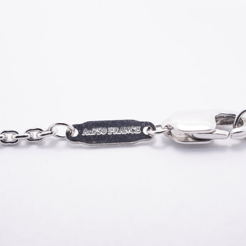 【6jhb0471】ティファニー ネックレス ロック/スモール ハーフダイヤ K18WG ホワイトゴールド ダイヤモンド【中古】レディース