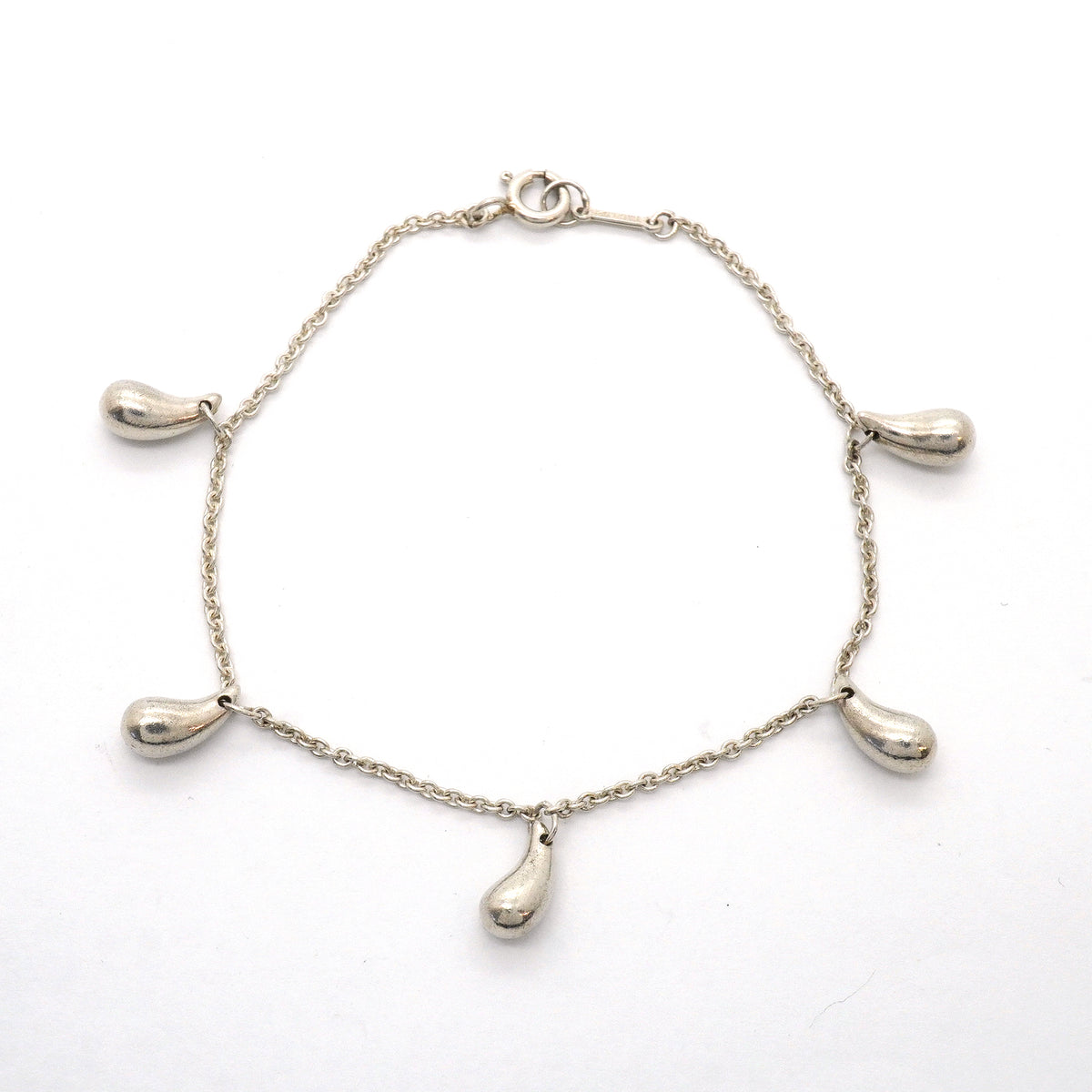 【6jhb0477】ティファニー ブレスレット ティアドロップ 5P シルバー925【中古】レディース