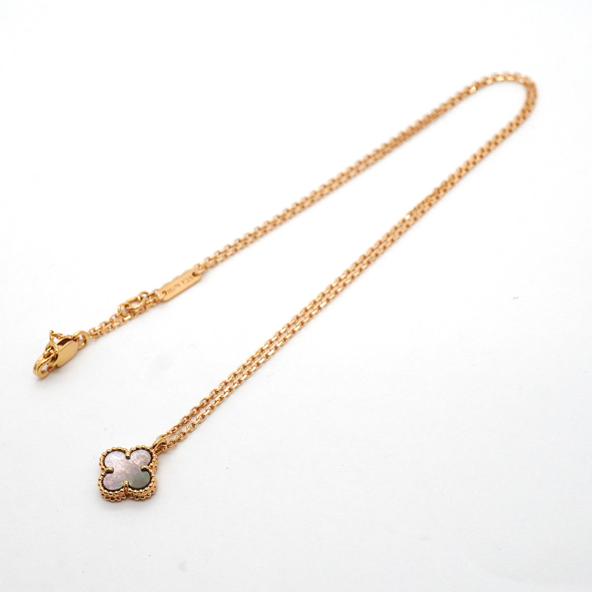 【6jhb0487】ヴァンクリーフ＆アーペル ネックレス スウィート アルハンブラ K18PG ピンクゴールド グレーシェル【中古】レディース