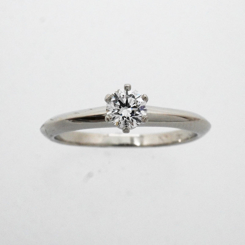 【6jhb0488】ティファニー リング ソリティア 1PD Pt950 プラチナ ダイヤモンド 0.25ct 10.5号【中古】レディース
