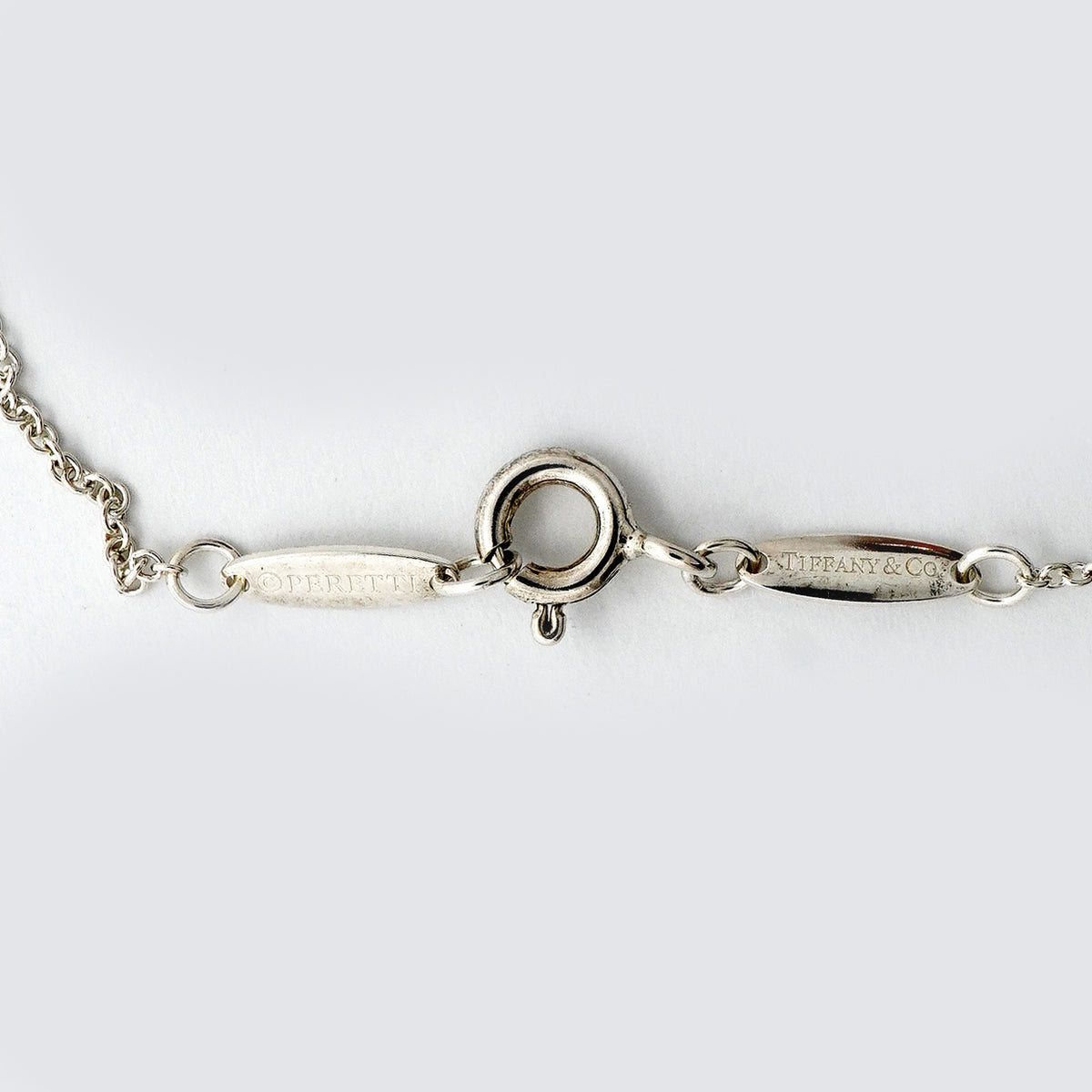 【6jhb0489】ティファニー ネックレス ダブルオープンハート K18PG ピンクゴールド シルバー925【中古】レディース