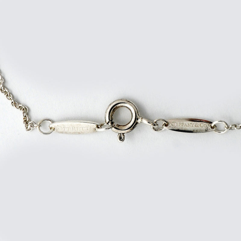 【6jhb0489】ティファニー ネックレス ダブルオープンハート K18PG ピンクゴールド シルバー925【中古】レディース