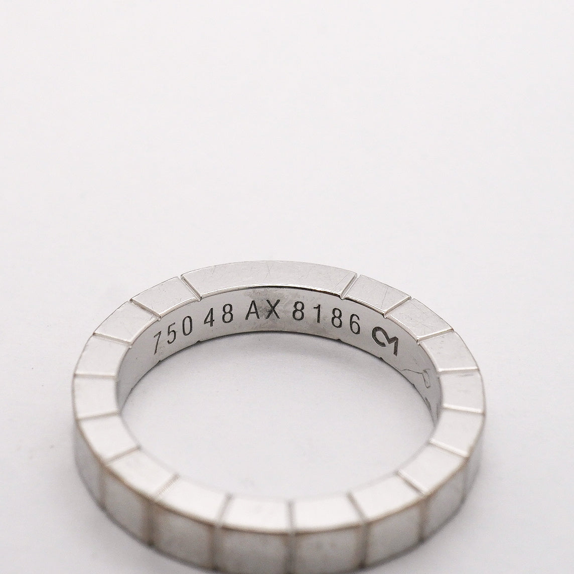 【6jhb0490】カルティエ リング ラニエール K18WG ホワイトゴールド ＃48【中古】レディース