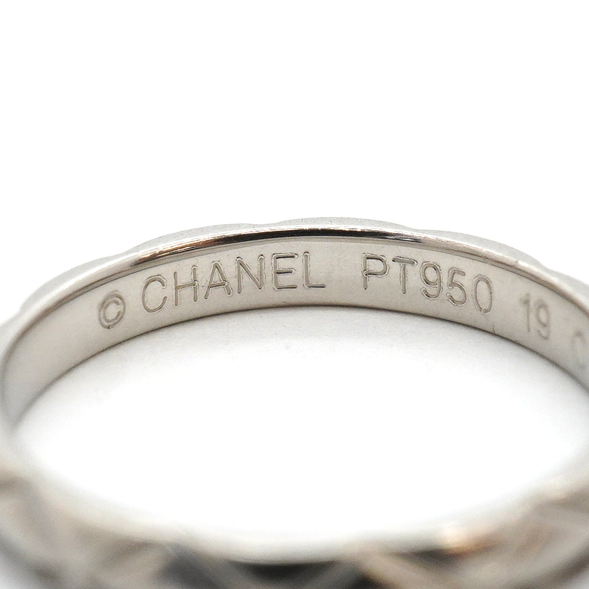 【6jhb0495】シャネル リング マトラッセ Pt950 プラチナ ＃48【中古】レディース