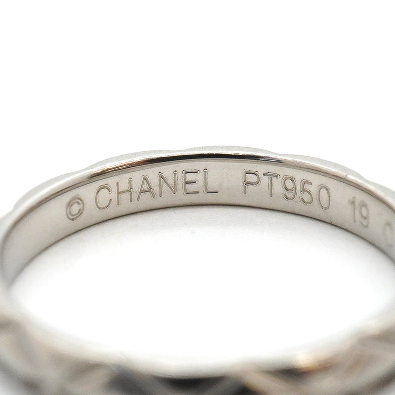 【6jhb0495】シャネル リング マトラッセ Pt950 プラチナ ＃48【中古】レディース