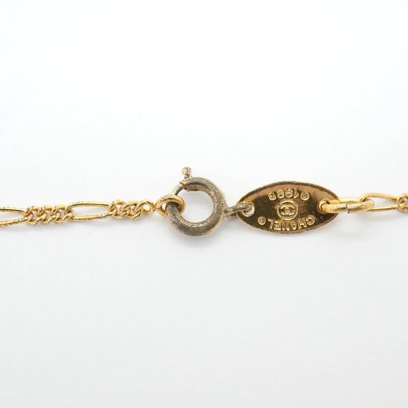【6jhb0496】シャネル ネックレス ヴィンテージ ココマーク 丸型 サークル GPメッキ ゴールド【中古】レディース