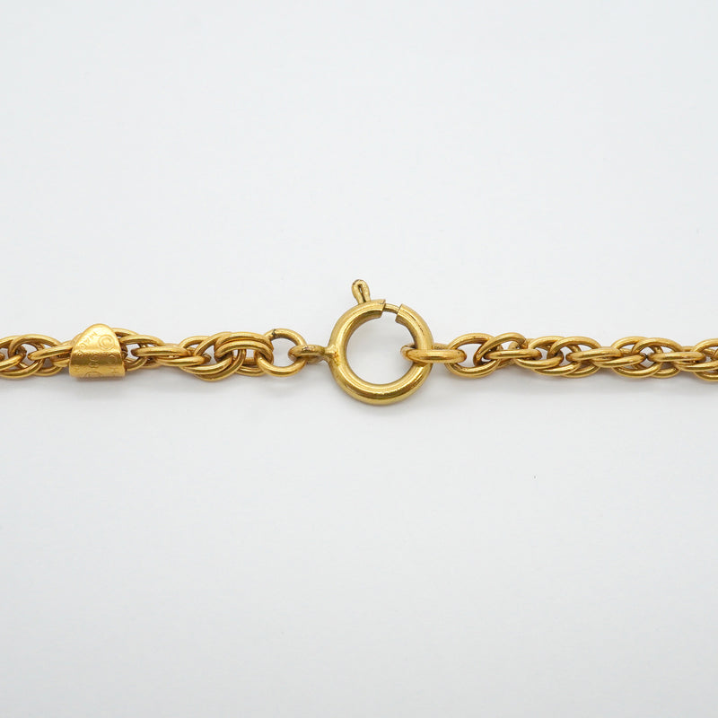 【6jhb0502】シャネル ネックレス ヴィンテージ ココマーク シャネルロゴ GPメッキ ゴールド【中古】レディース