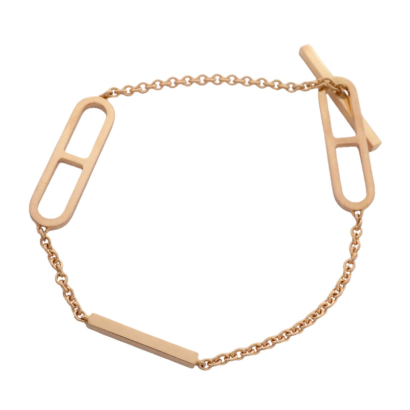 【6jhb0515】エルメス ブレスレット エヴァーシェーヌダンクル K18PG ピンクゴールド【中古】レディース