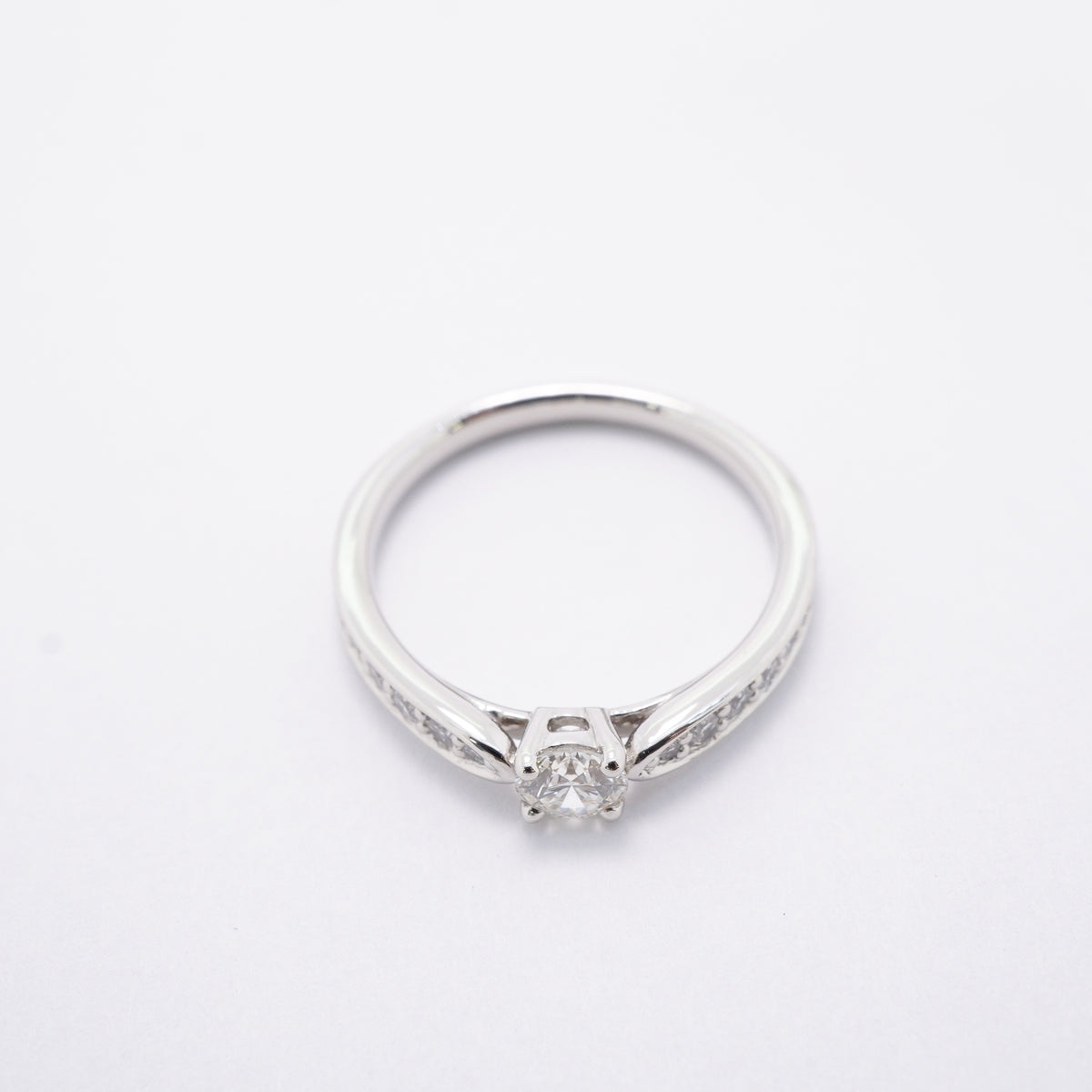 【6jhb0520】ティファニー リング ハーモニー Pt950 プラチナ ダイヤモンド 0.24ct 8号【中古】レディース