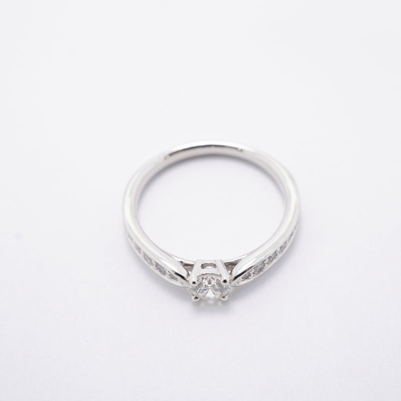 【6jhb0520】ティファニー リング ハーモニー Pt950 プラチナ ダイヤモンド 0.24ct 8号【中古】レディース
