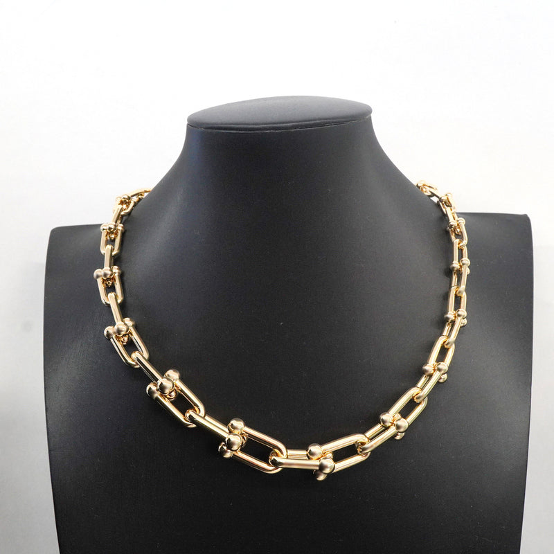 【6jhb0521】ティファニー ネックレス ハードウェア/グラジュエイテッド K18YG イエローゴールド【中古】メンズ レディース ユニセックス