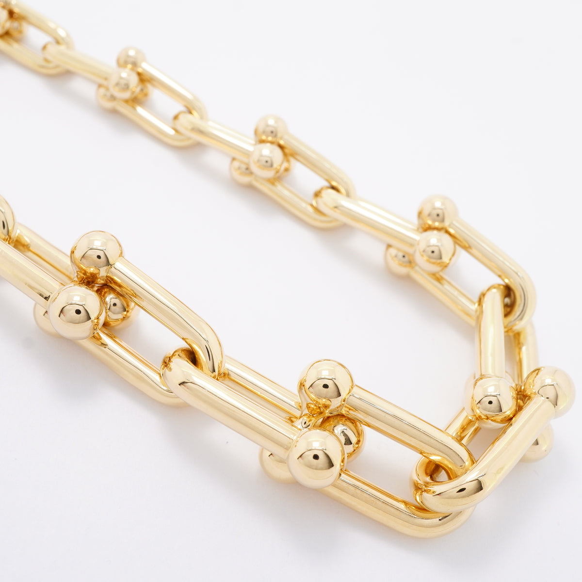 【6jhb0521】ティファニー ネックレス ハードウェア/グラジュエイテッド K18YG イエローゴールド【中古】メンズ レディース ユニセックス