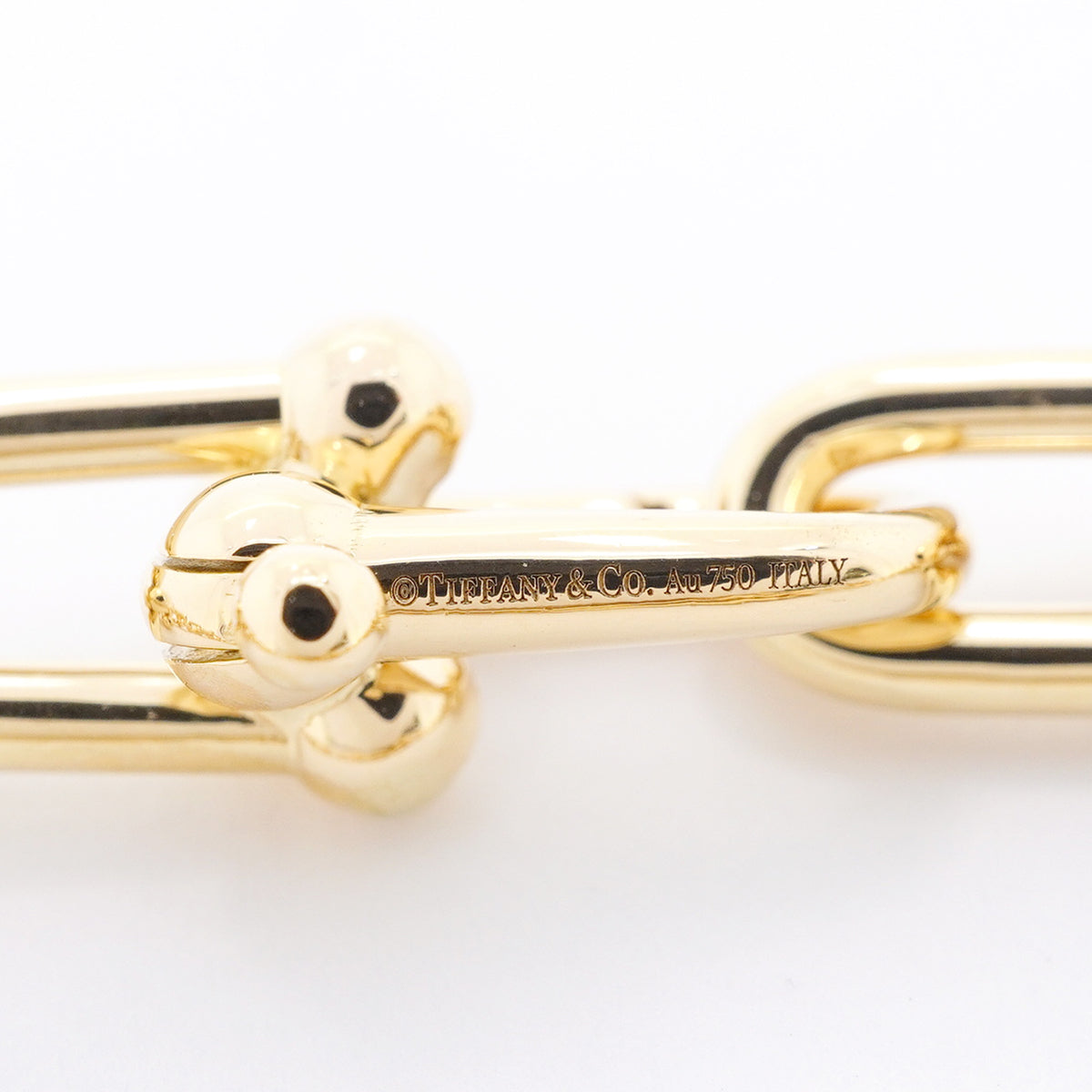 【6jhb0521】ティファニー ネックレス ハードウェア/グラジュエイテッド K18YG イエローゴールド【中古】メンズ レディース ユニセックス