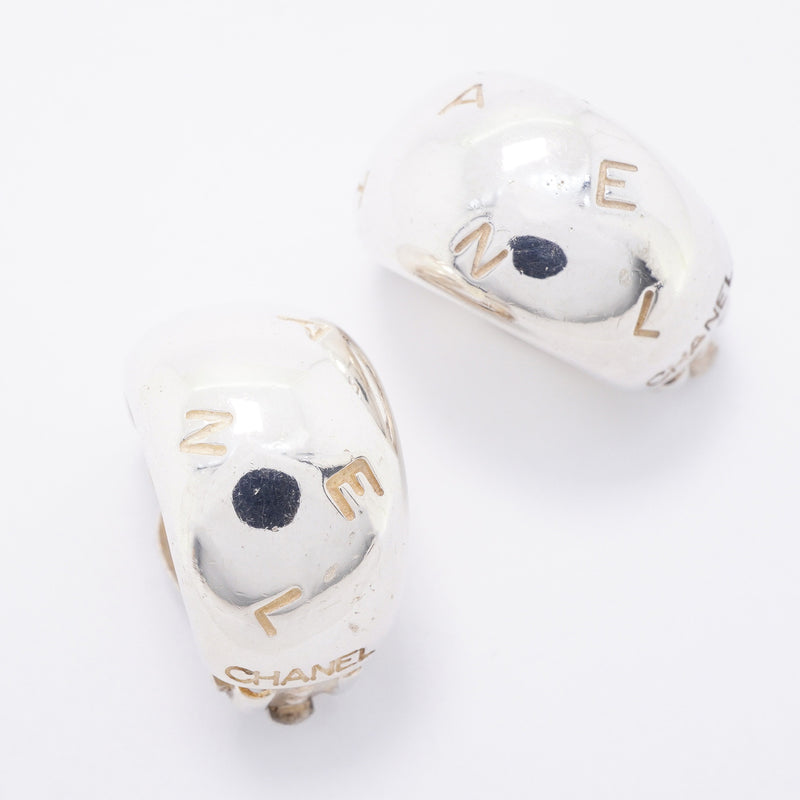 【6jhb0528】シャネル イヤリング シャネルロゴ シルバー925【中古】レディース
