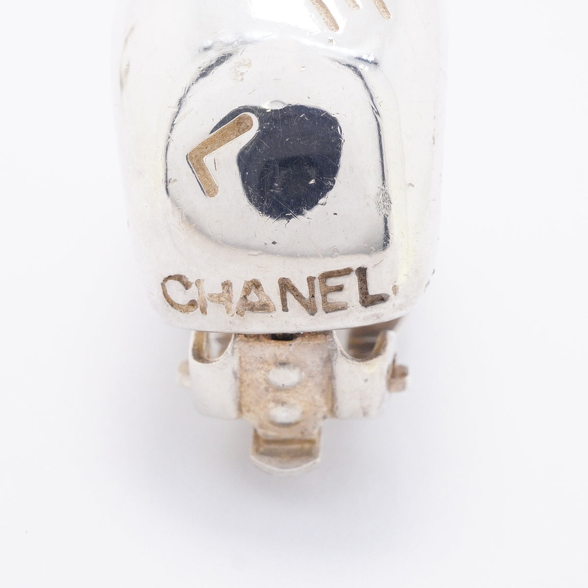 【6jhb0528】シャネル イヤリング シャネルロゴ シルバー925【中古】レディース