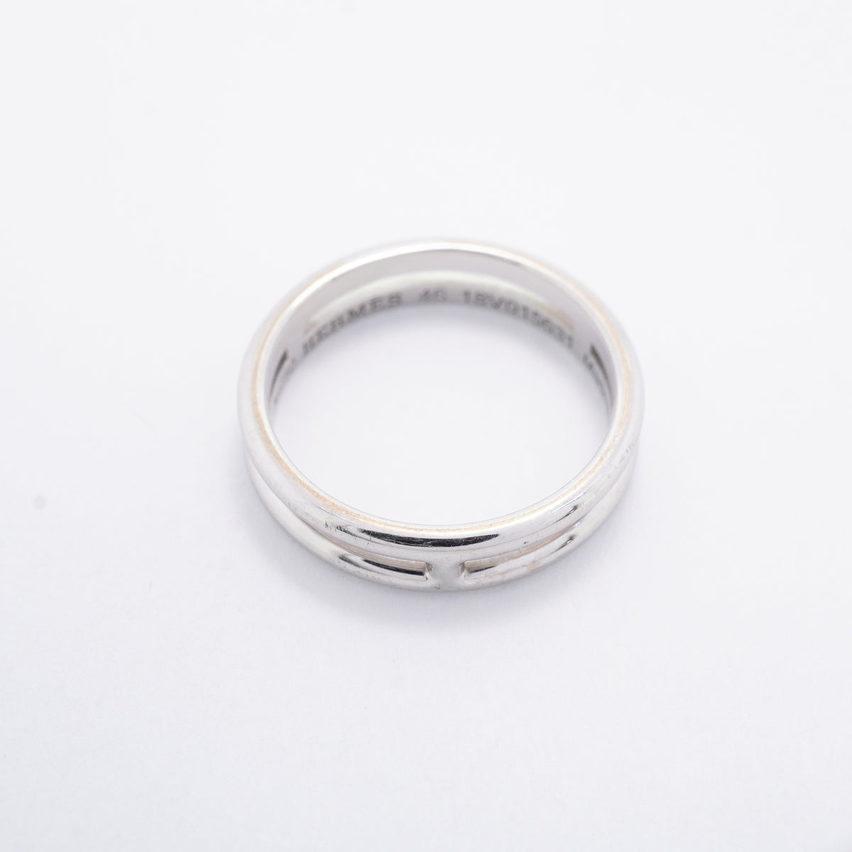 【6jhb0530】エルメス リング アリアンヌ K18WG ホワイトゴールド ＃46【中古】レディース