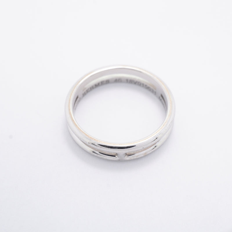 【6jhb0530】エルメス リング アリアンヌ K18WG ホワイトゴールド ＃46【中古】レディース