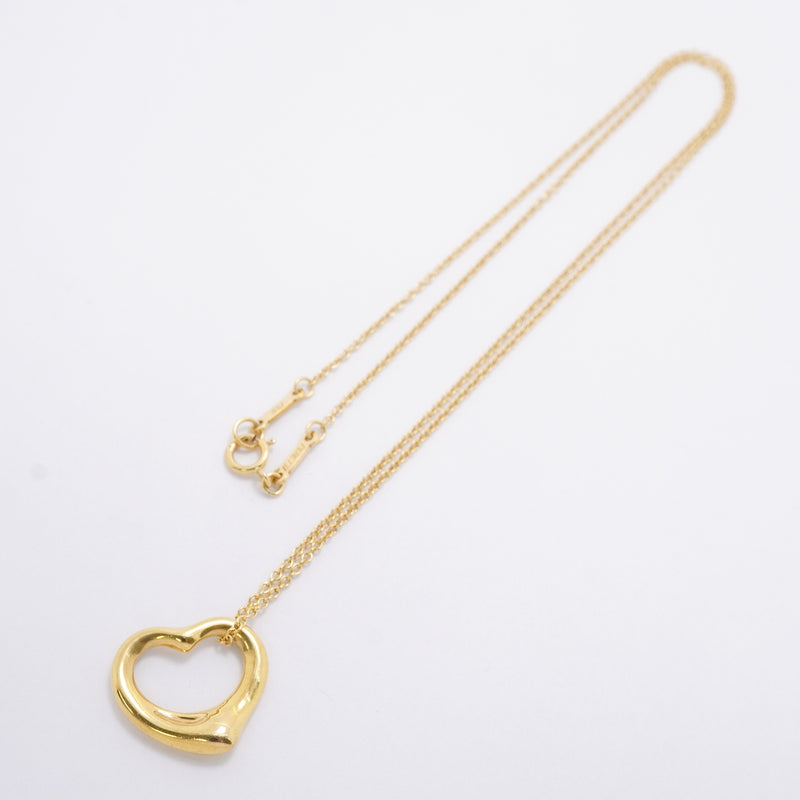 【6jhb0534】ティファニー ネックレス オープンハート K18YG イエローゴールド【中古】レディース