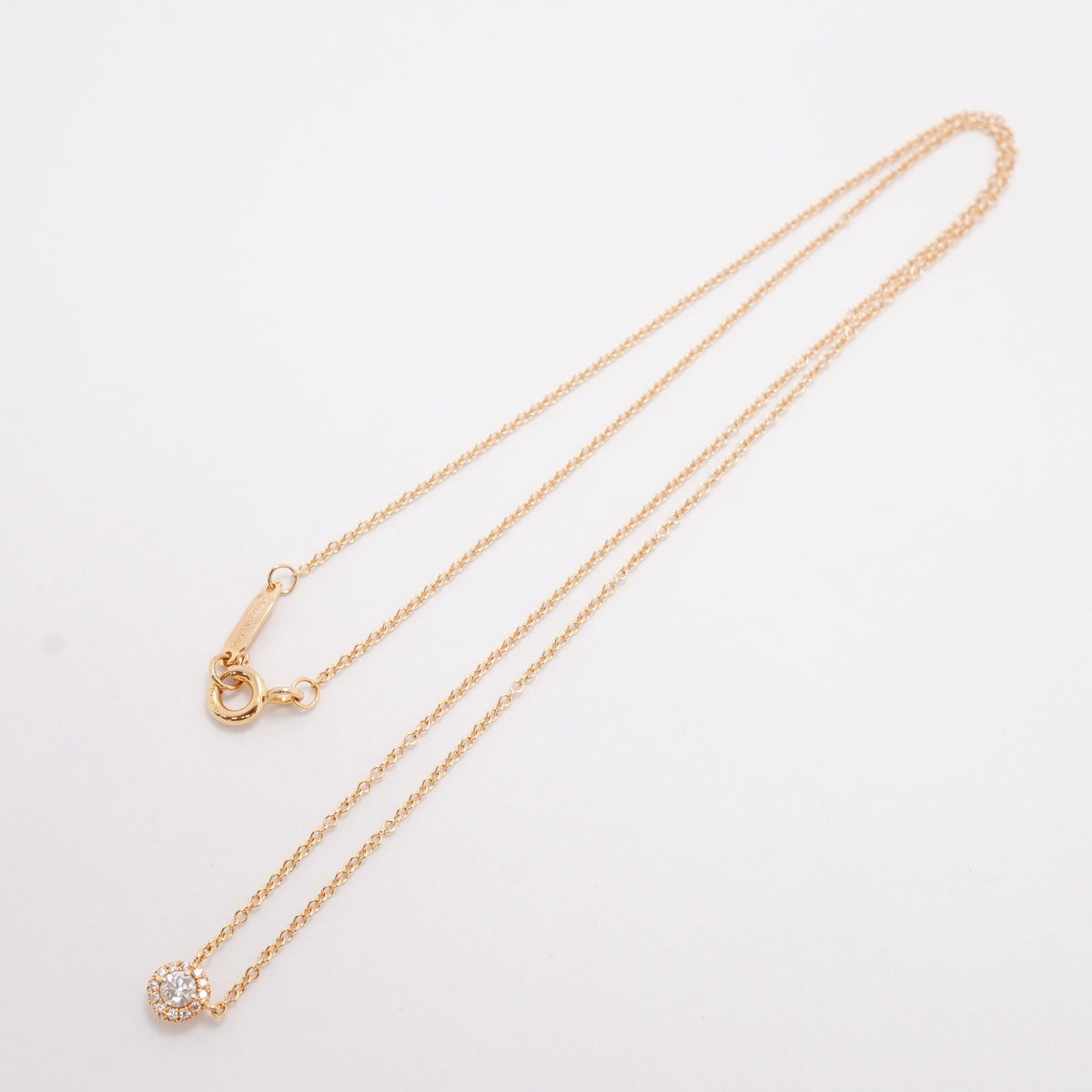 【6jhb0535】ティファニー ネックレス ソレスト K18PG ピンクゴールド ダイヤモンド【中古】レディース