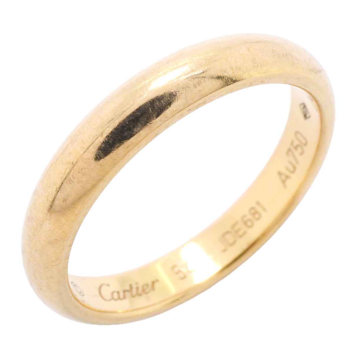【6jhb0538】カルティエ リング クラシック K18YG イエローゴールド ＃54【中古】レディース