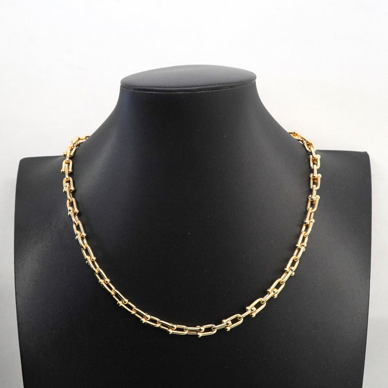【6jhb0539】ティファニー ネックレス ハードウェア/スモールリンク K18YG イエローゴールド【中古】メンズ レディース ユニセックス