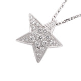 【6jhb0542】シャネル ネックレス コメット 星形 スター ラージ K18WG ホワイトゴールド ダイヤモンド【中古】レディース