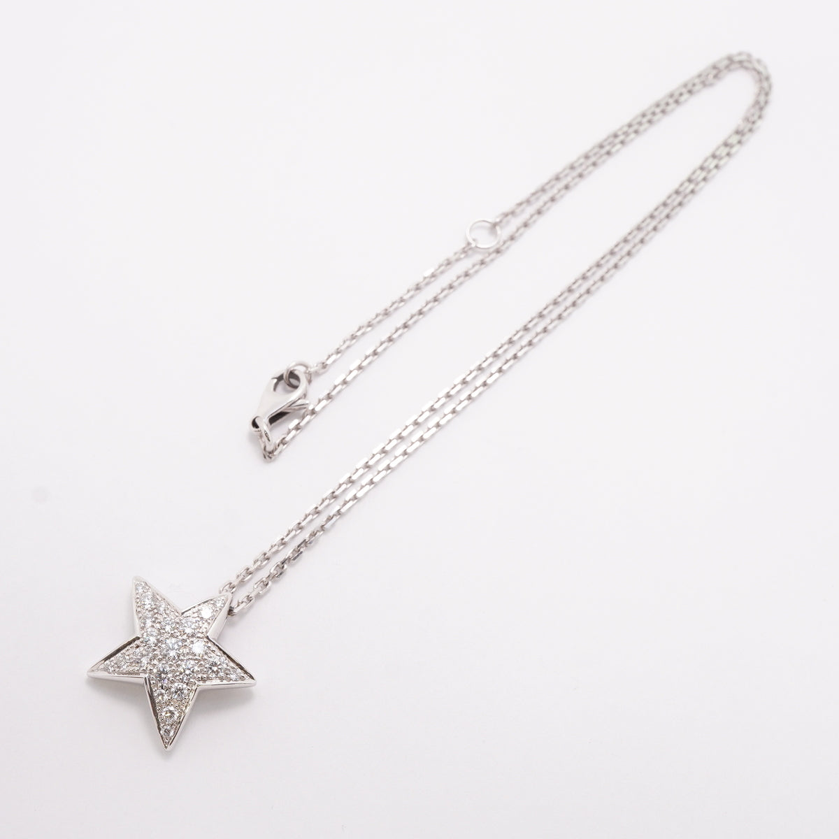 【6jhb0542】シャネル ネックレス コメット 星形 スター ラージ K18WG ホワイトゴールド ダイヤモンド【中古】レディース