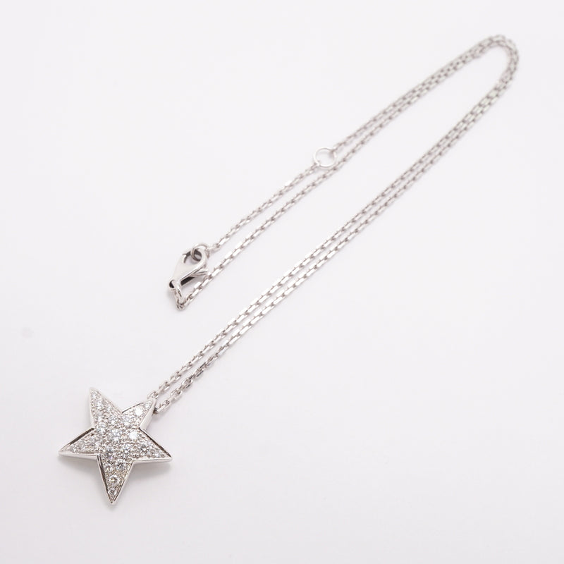【6jhb0542】シャネル ネックレス コメット 星形 スター ラージ K18WG ホワイトゴールド ダイヤモンド【中古】レディース