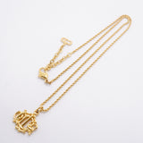 【6jhb0547】クリスチャンディオール ネックレス エンブレム GPメッキ ゴールド【中古】レディース