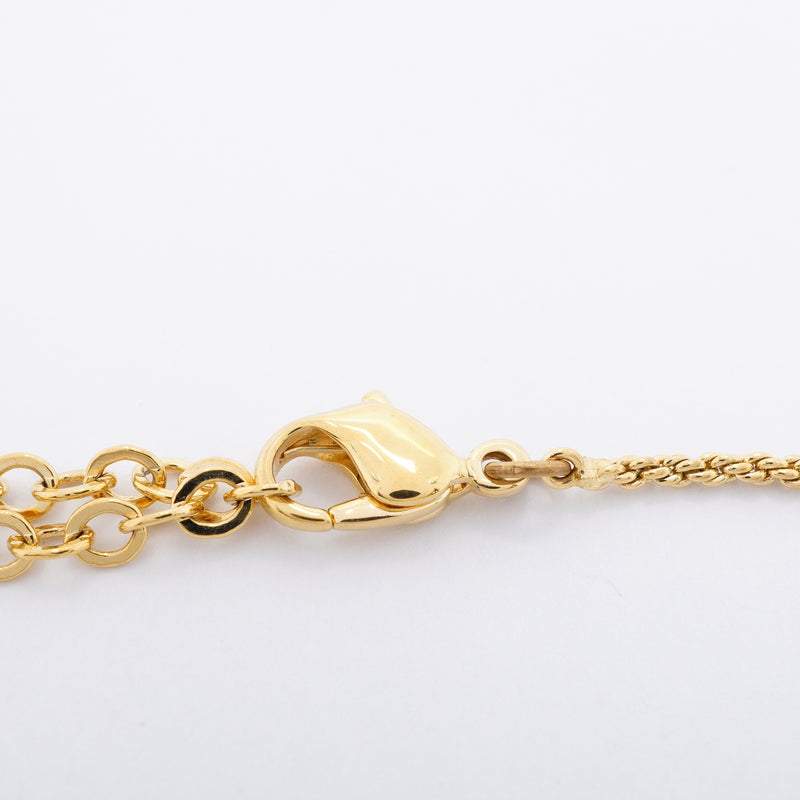 【6jhb0547】クリスチャンディオール ネックレス エンブレム GPメッキ ゴールド【中古】レディース