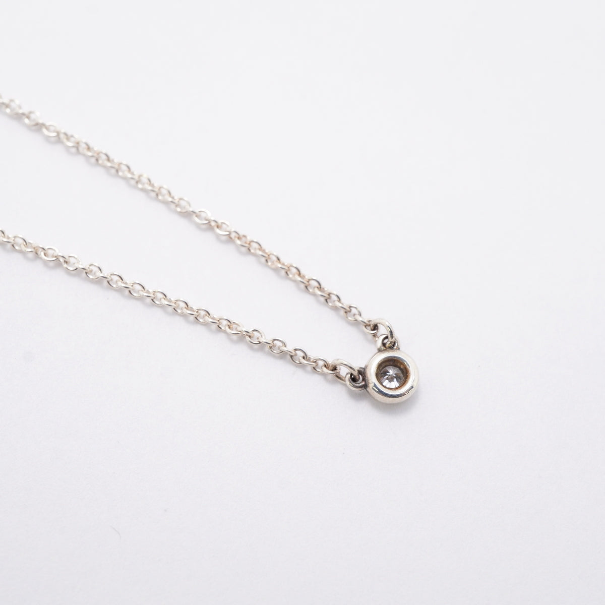 【6jhb0549】ティファニー ネックレス バイザヤード 1PD シルバー925 ダイヤモンド【中古】レディース