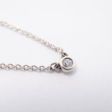 【6jhb0549】ティファニー ネックレス バイザヤード 1PD シルバー925 ダイヤモンド【中古】レディース