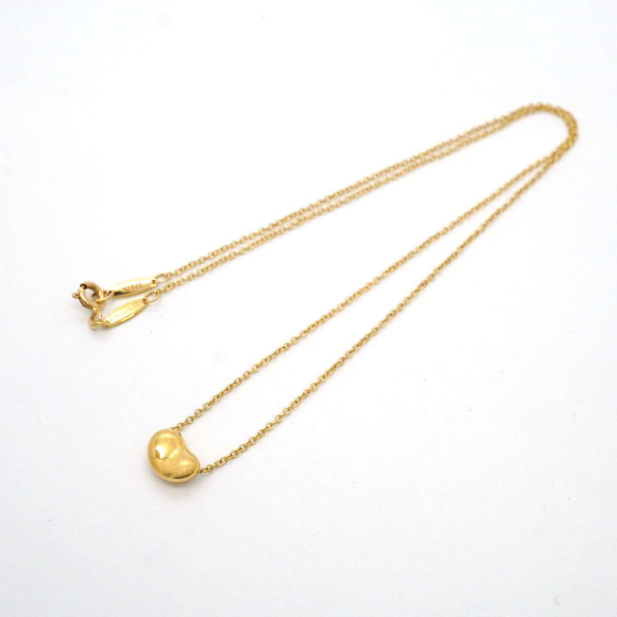 【6jhb0555】ティファニー ネックレス ビーン K18YG イエローゴールド【中古】レディース