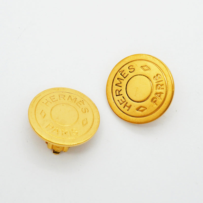 【6jhb0558】エルメス イヤリング セリエ GPメッキ ゴールド【中古】レディース