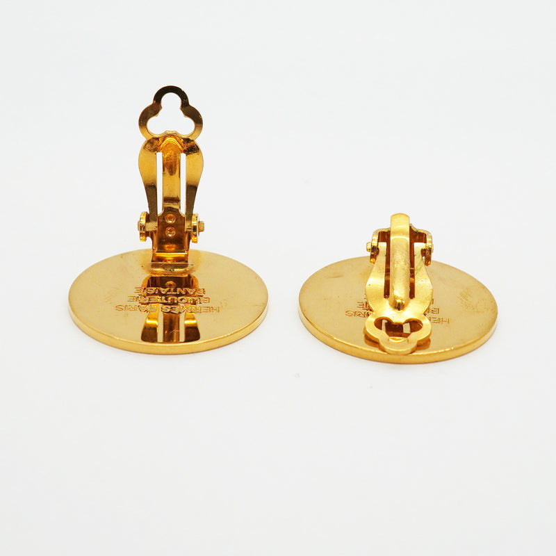 【6jhb0558】エルメス イヤリング セリエ GPメッキ ゴールド【中古】レディース