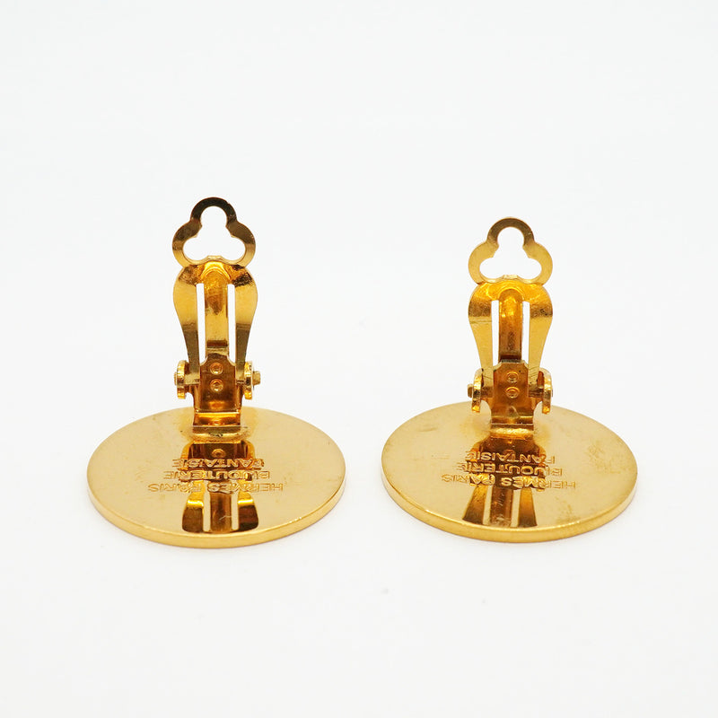 【6jhb0558】エルメス イヤリング セリエ GPメッキ ゴールド【中古】レディース