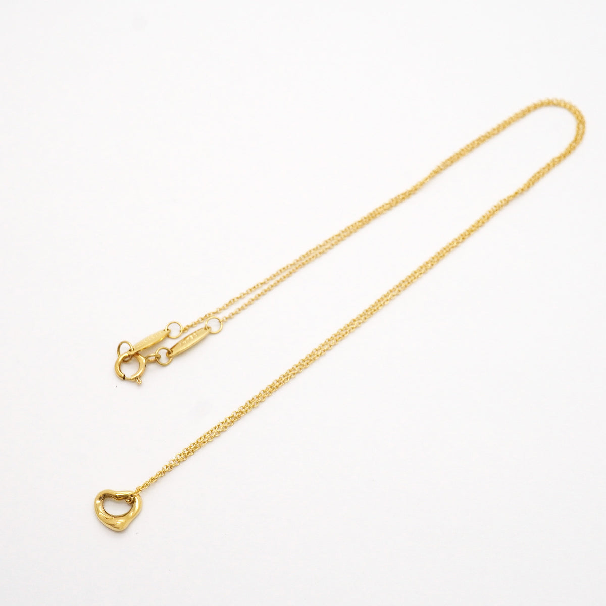 【6jhb0562】ティファニー ネックレス オープンハート K18YG イエローゴールド【中古】レディース