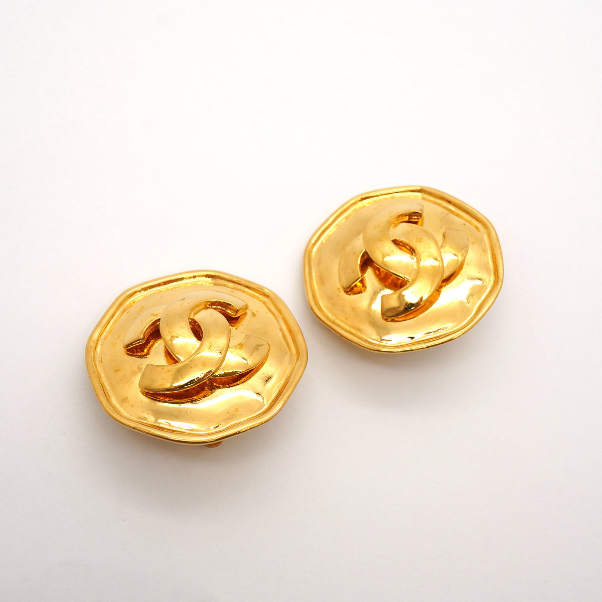 【6jhb0565】シャネル イヤリング ヴィンテージ ココマーク GPメッキ ゴールド【中古】レディース