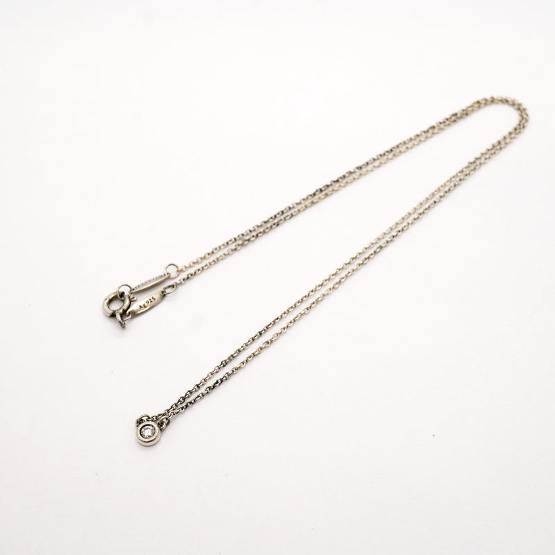 【6jhb0566】ティファニー ネックレス バイザヤード 1PD シルバー925 ダイヤモンド【中古】レディース