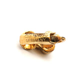 【6jhb0567】クリスチャンディオール イヤリング GPメッキ ラインストーン ゴールド【中古】レディース