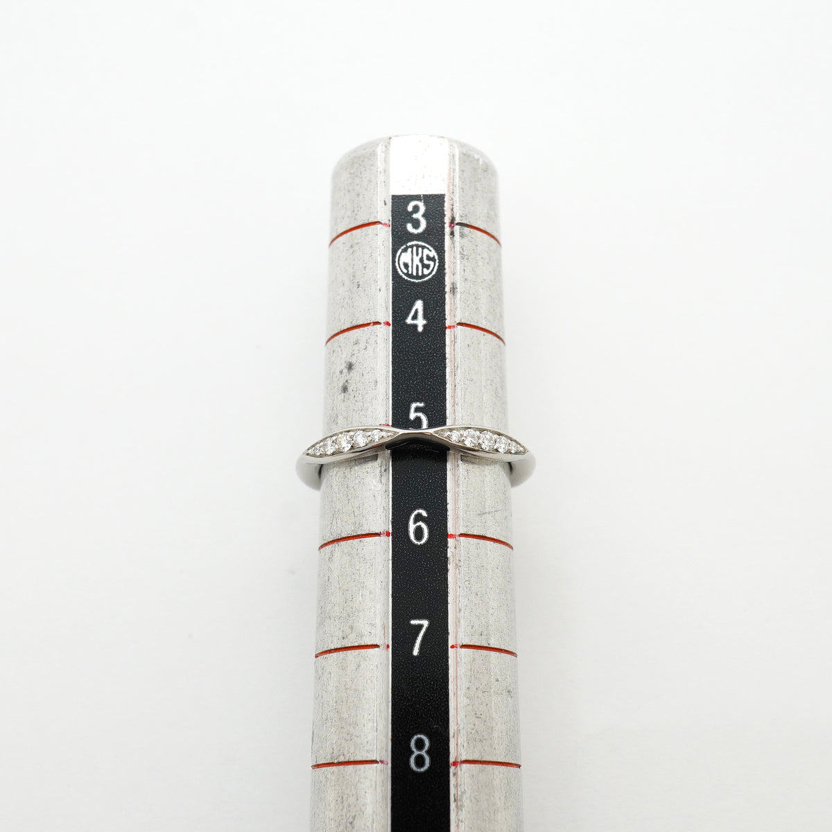 【6jhb0570】シャネル リング カメリア Pt950 プラチナ ダイヤモンド ＃45【中古】レディース