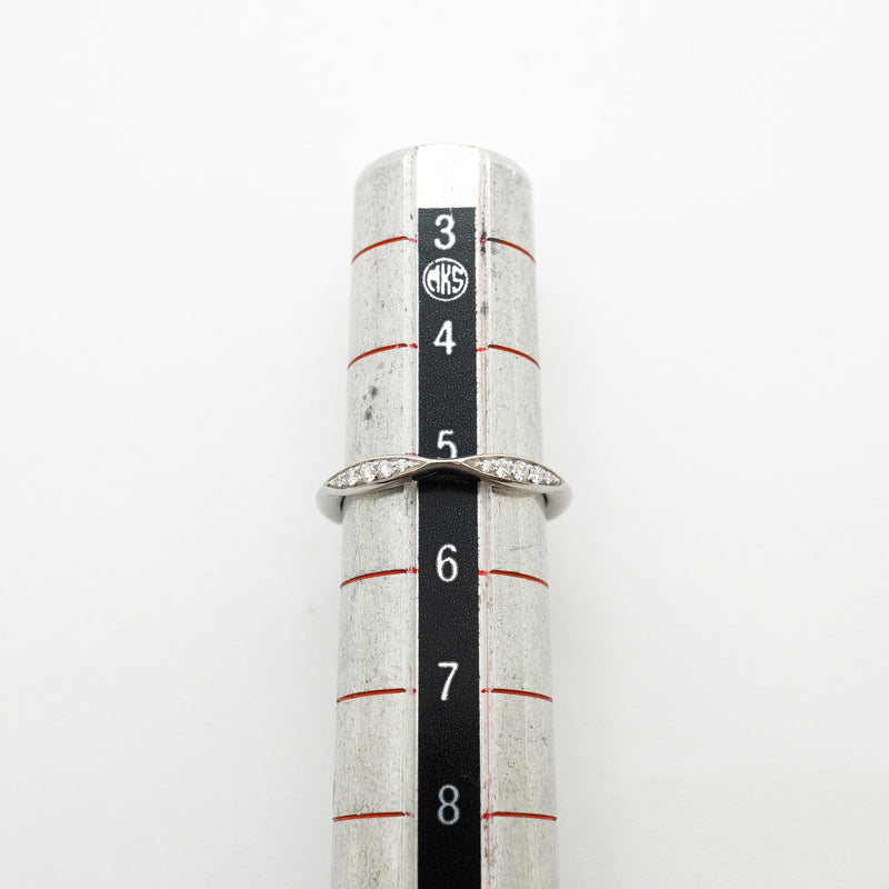 【6jhb0570】シャネル リング カメリア Pt950 プラチナ ダイヤモンド ＃45【中古】レディース