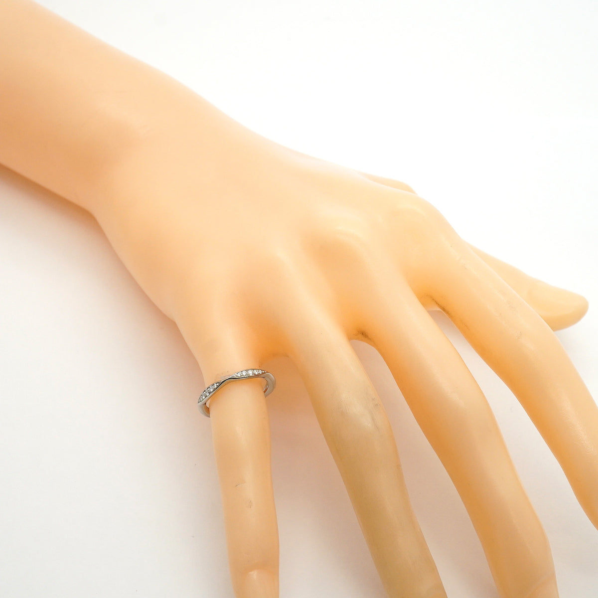 【6jhb0570】シャネル リング カメリア Pt950 プラチナ ダイヤモンド ＃45【中古】レディース
