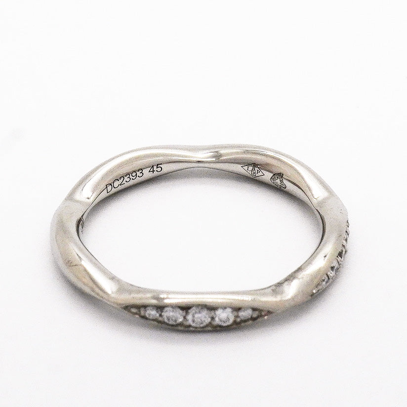 【6jhb0570】シャネル リング カメリア Pt950 プラチナ ダイヤモンド ＃45【中古】レディース